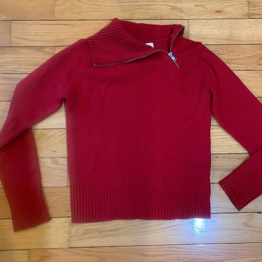 Red Half-Zip Women's Sweater